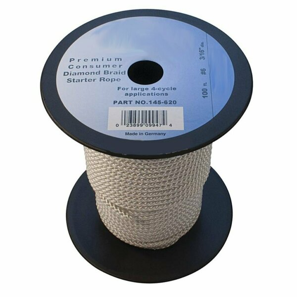 Aftermarket 100' Diamond Braid  Starter Pull Cord Rope 6 larger 4cycle engines ELS60-1802